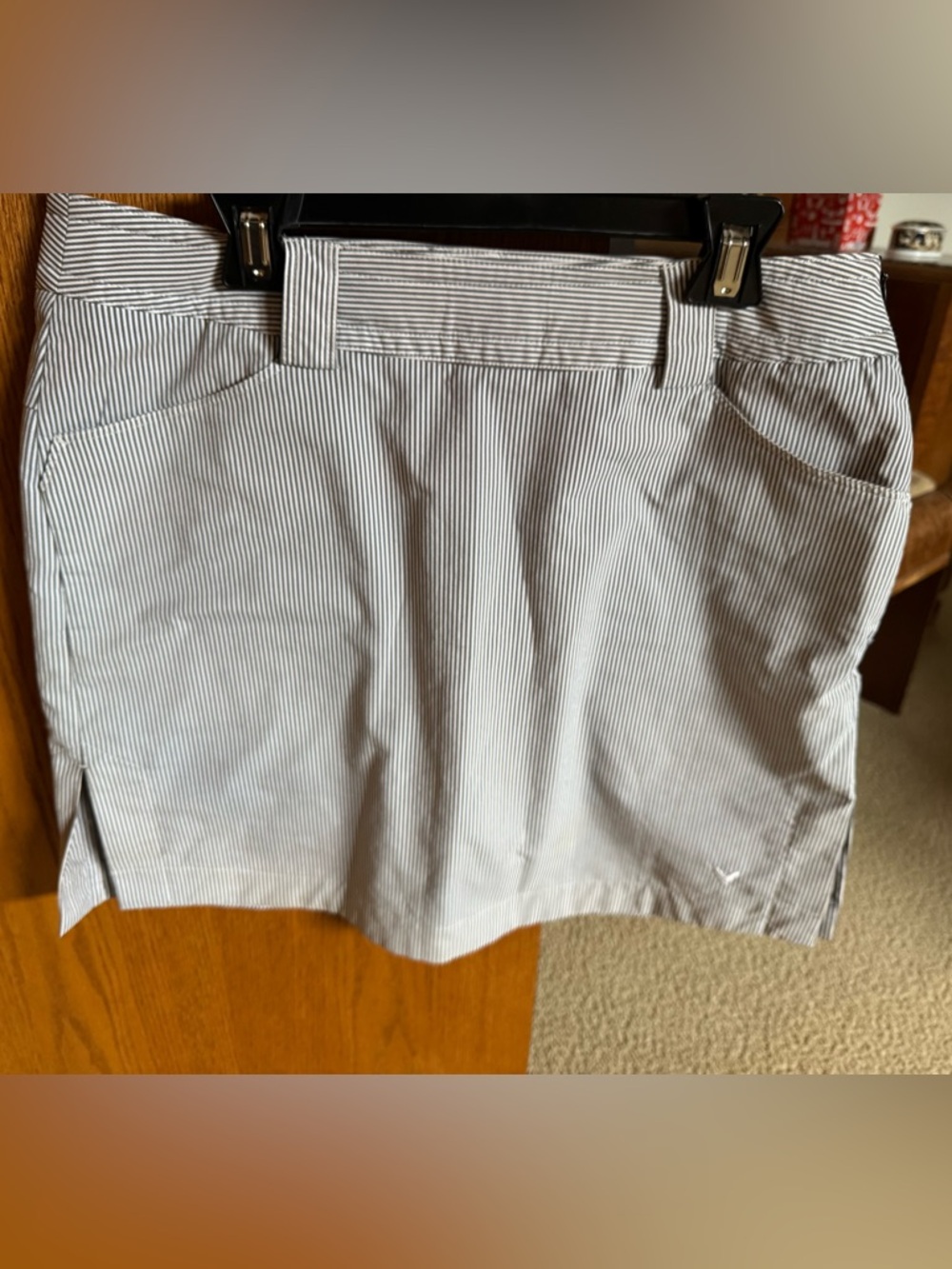 Vintage callaway Golf Striped Women’s Shorts Skort - White & Black - Picture 2 of 10